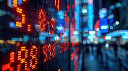 Fototapeta premium Market Volatility: Represents the fluctuation level in market prices, driven by economic data, news, and sentiment, and quantified by the standard deviation of returns. 
