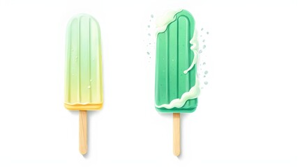 Steaming fruit ice cream stick