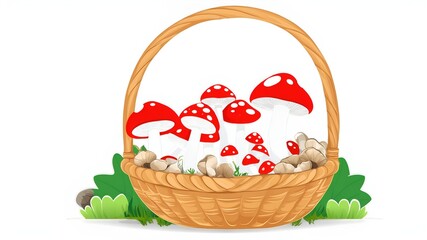 easter basket with easter eggs