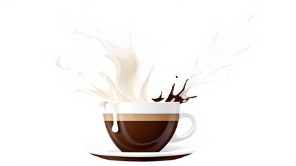 Fototapeta premium cup of coffee with splash