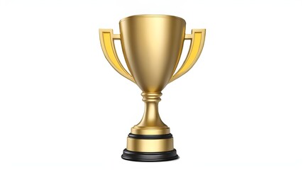 Fototapeta premium gold cup isolated on white background