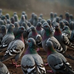 Fototapeta premium pigeons in the park