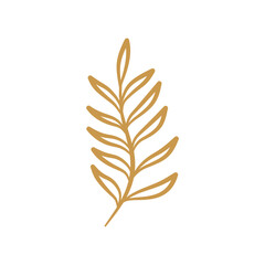 hand drawn leaf vector. leaf illustration. leaves illustration. aesthetic leaf illustration. simple leaf flat illustration.