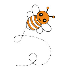 Vector Honey Bee
