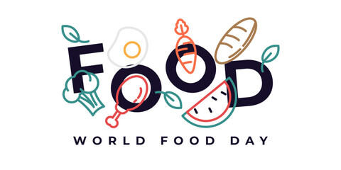 World food day illustration template design