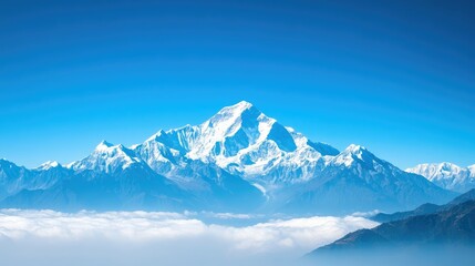 Majestic mountains under clear skies