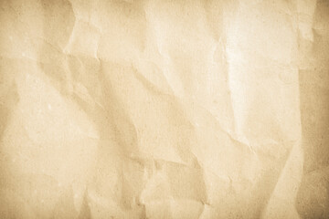 Crumpled brown paper texture. Abstract background and texture for design.