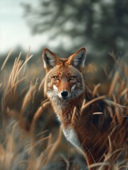 Coyote in the Wild, Desert Canine, North American Predator