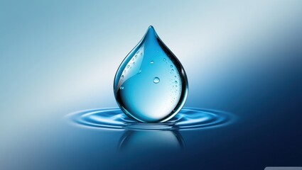 drop of water on the water surface