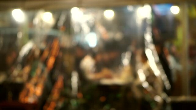 Asakusa Tokyo Japan izakaya district drinking Japan ese culture at night after work blur shot