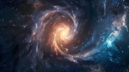 A Stunning Spiral Galaxy in the Vastness of Space