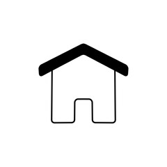 minimal home icon - web homepage symbol - vector website sign