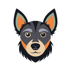 vector dog head logo