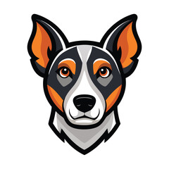 vector dog head logo