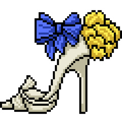 Obraz premium pixel art of woman shoe gift