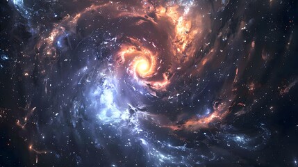 Cosmic Swirl: A Spiral Galaxy in Vivid Colors