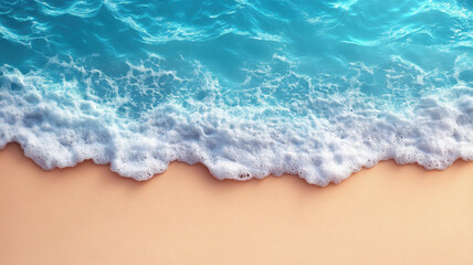 Fototapeta premium Light Blue Sea and Sandy Beach Background