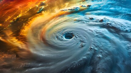 Aerial View of Hurricane Eye