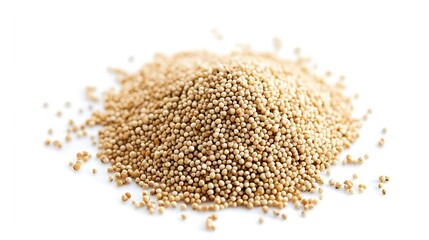 28. A pile of amaranth seeds isolated on a white background