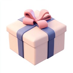 Obraz premium 3D design, gifts box, simple shape white background