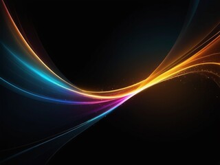 Abstract color speed light curveblack technology background