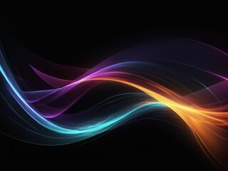 Abstract color speed light curveblack technology background