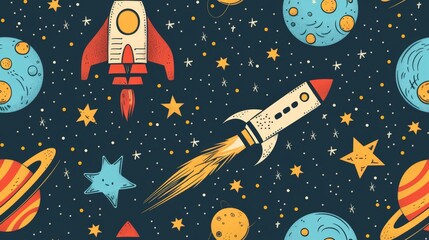 Space theme pattern.