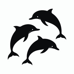 dolphin silhouette vector
