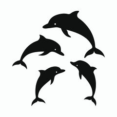 dolphin silhouette vector