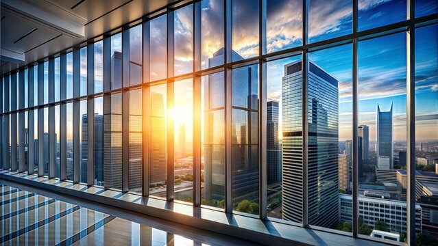 tinted business center window