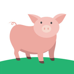 Cute Pig Vector Graphic for Creative Projects