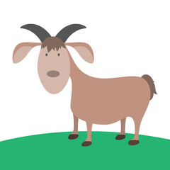 Playful Goat Vector Illustration for Design Use