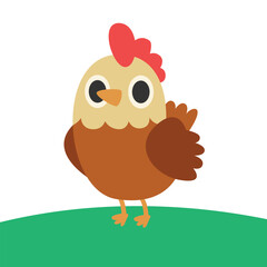 Colorful Rooster Vector Illustration for Farm Design