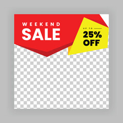 Modern Creative Social Media Poster Design. Minimalist Marketing Banner with Black and Yellow Color, Abstract Shapes, Post, Flyer, Ad, Promo, etc.