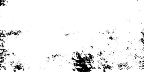 scuffs, chips, stains, ink spots, lines. Dark design, Grunge black and white pattern.
