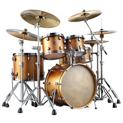Obraz premium High-Resolution PNG Image of a Drum Kit Isolated on a White Background for Digital and Graphic Applications