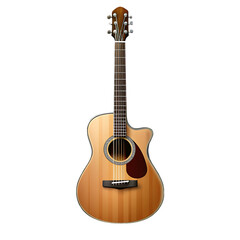 High-Resolution Electro-Acoustic Guitar PSD File Isolated on Transparent Background for Professional Use