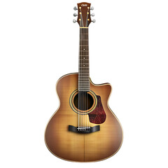 Obraz premium High-Resolution Electro-Acoustic Guitar PSD File Isolated on Transparent Background for Professional Use