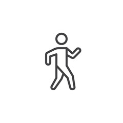 Person walking line icon