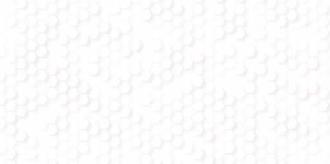 Design with light and shadow, white paper patterns geometric background. Grid seamless pattern. Hexagonal graphic design.