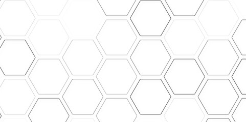 Design with light and shadow, white paper patterns geometric background. On a white sheet of geometric hexagonal figures in the form of honeycombs. Texture or background