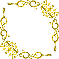Luxury Corner Golden Border Pattern Frame