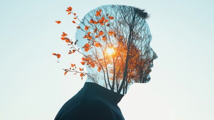 A human figure transitioning from a shadowy outline to a vibrant, fully realized self, illustrating the process of self discovery and metamorphosis.