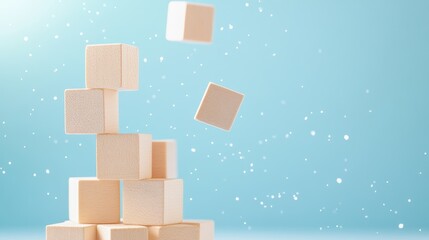 A collection of building blocks forming a complex structure, symbolizing the growth of knowledge and understanding.