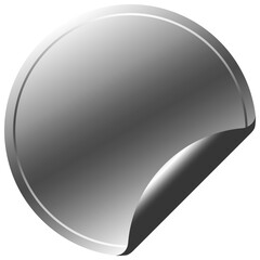 Silver Circle Label Sticker Alumium Foil
