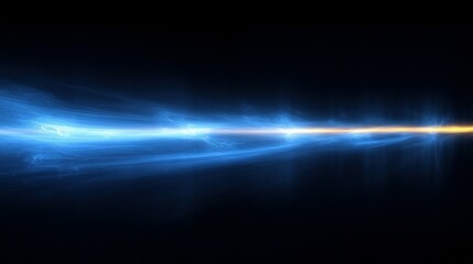Obraz premium Abstract Blue and Orange Energy Stream in Dark Background