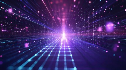 Fototapeta premium Digital Abstract: A Futuristic Glow