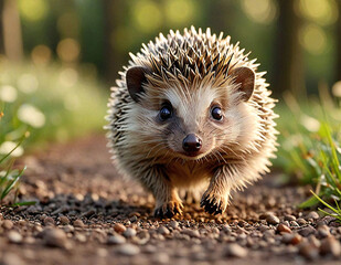 Fototapeta premium hedgehog in the garden
