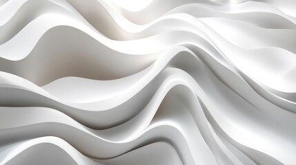 Abstract White Wavy Pattern Background
