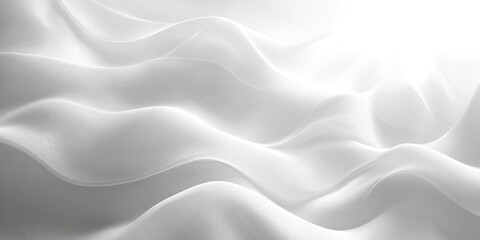 Abstract White Fabric with Wavy Texture